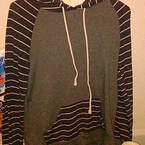 Army Green and Dark Blue Hoodie